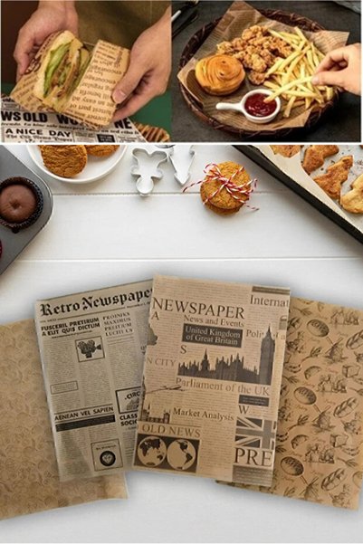 FLY LIFE Vintage Patterned Presentation Paper |   Newspaper Pattern Presentation Paper |   Mixed Pattern (50 Sheets)