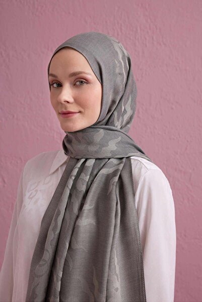 Imannoor شال فره تينسل - غونش دوجاركن - رمادي فاتح