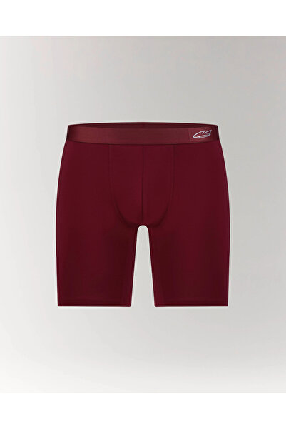 cottosilk Long Cotton Boxer Brief - Crimson