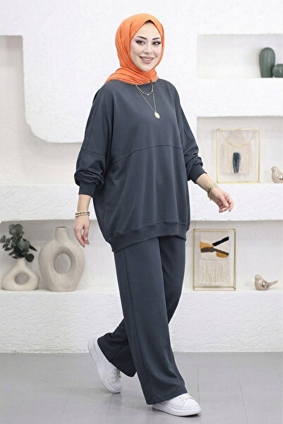 Suede Style Σετ δύο τεμαχίων - Γκρι - Μακρύ