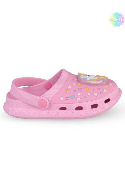 Civil Girls Patch Işıklı 30-33 Numara Terlik - Pembe
