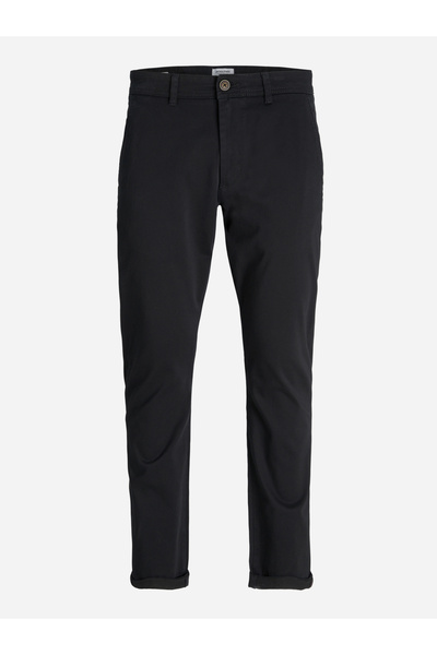 Jack & Jones بنطلون شينو قطني أسود للرجال
