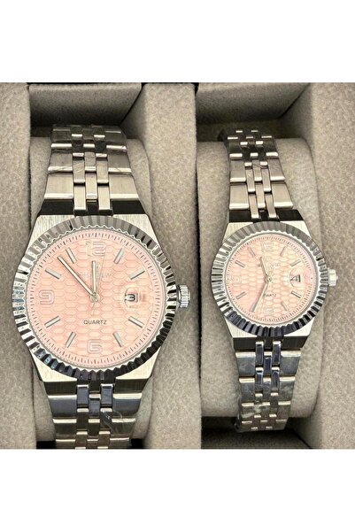 SHADOW Luxury Couple Watch Set - Matching Stainless Steel Quartz Wristwatches...