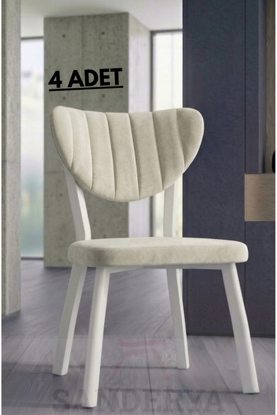 FAYMEND 4 Adet Elma Model Mutfak Sandalyesi Salon Sandalyesi Yemek Sandalyesi...