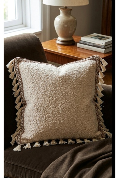 oiphome Κάλυμμα μαξιλαριού τεντίνι, ειδικής κατασκευής, με κεντημένα πλαϊνά, ...