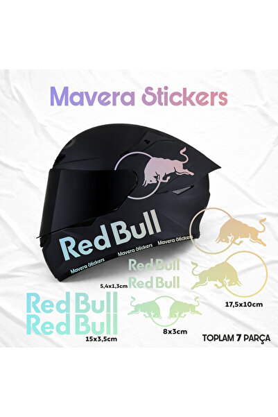 Mavera Stickers Kask İçin Boğa Sponsor Seti 7 Parça