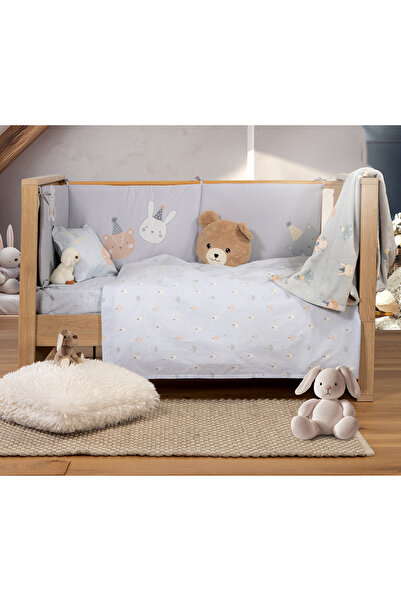 CozyLife Nef-Nef Home Wear Βρεφικό Σετ Κλινοσκεπασμάτων Ειδικό Πάρτι Μπλε 2x(...