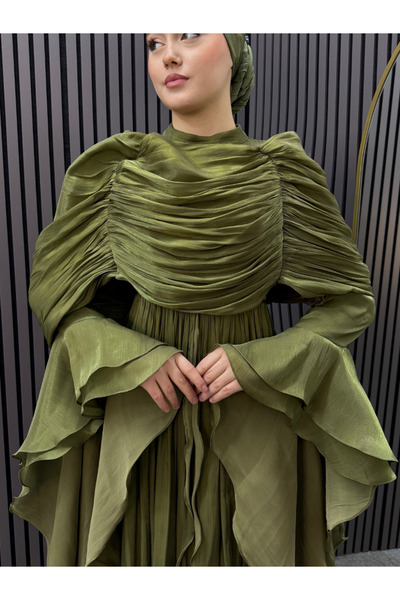 ENSA TESETTUR Raven Organize Βραδινό Φόρεμα Χακί