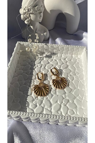 HESTİA Taşlı Sallantılı Yelpaze Küpe