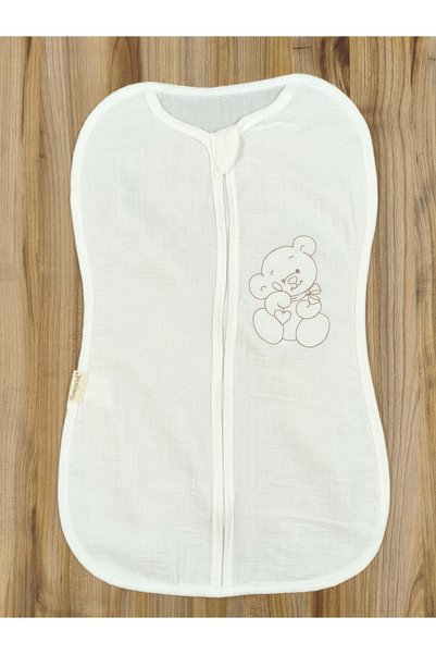 Tomuycuk 100% Cotton Muslin Baby Girl/Boy Sleeping Bag with Embroidery, Newborn Seasonal Gift 60Xcm