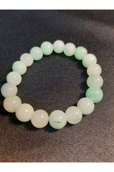 MRYart Water Green Large Natural Agate Stone 10 mm Bracelet