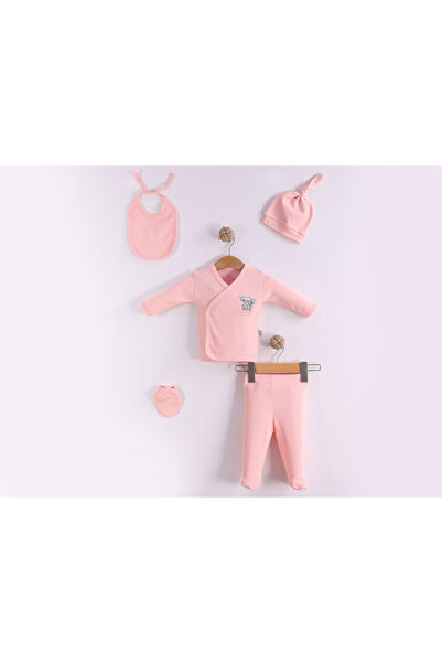 Rise Raba Elephant Embroidered 5-Piece Unisex Hospital Discharge Bodysuit Set
