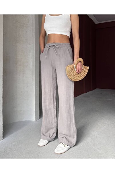 vikitekno Premium Quality Women's Muslin Trousers