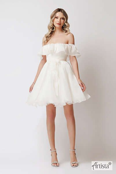 Artista Φόρεμα οργάντζα με ανοιχτούς ώμους