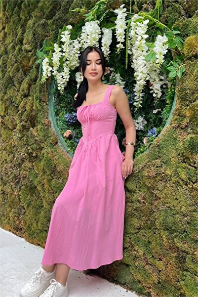 Neşeli Butik Φόρεμα - Ροζ - Quadratisch