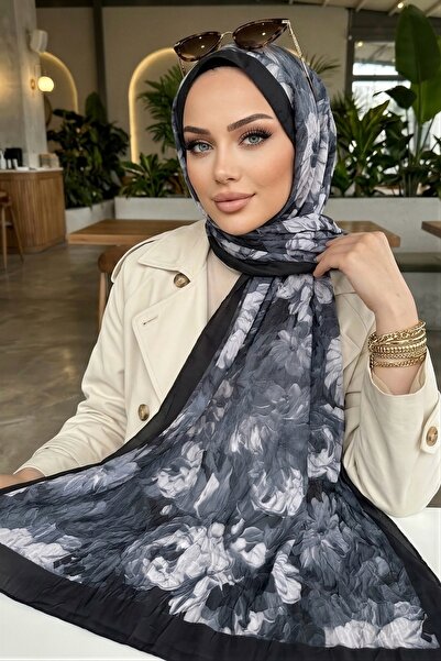 İmajButik Black İpekhan Patterned Shawl