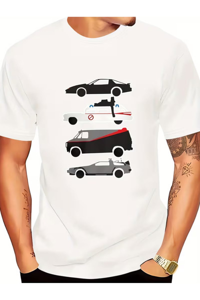 NOURAM Men's Versatile T-Shirt, High-End Fashion Casual Printed Short Sleeve ...