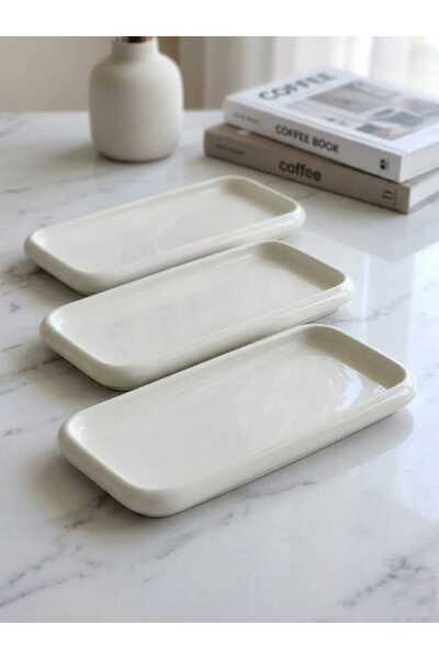 Le Paon Premium Porcelain 3-Piece Serving and Presentation Plate Set - 22X10 ...