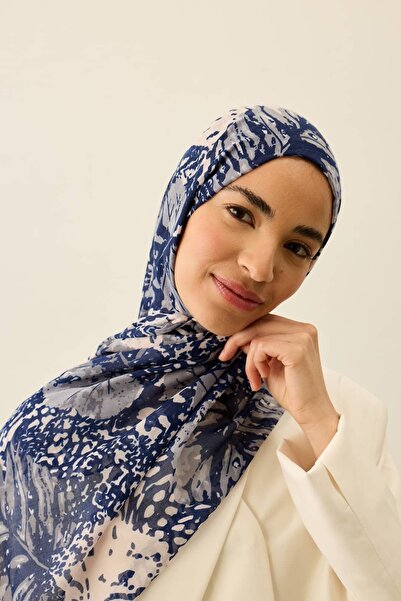 Modakaşmir Σάλι της σειράς Aya με τροπικό σχέδιο