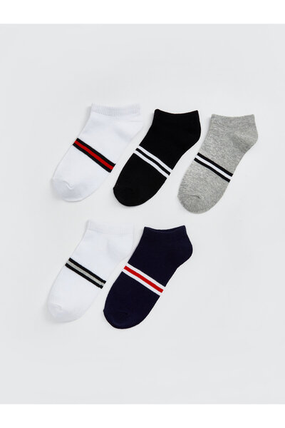 LC Waikiki Striped Boys' Trainer Socks 5 Pack