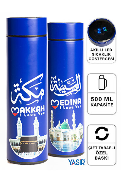 Yasir Kabe ravza termos umre hediyelik Hac hediyeliği dijital sıcaklık göster...