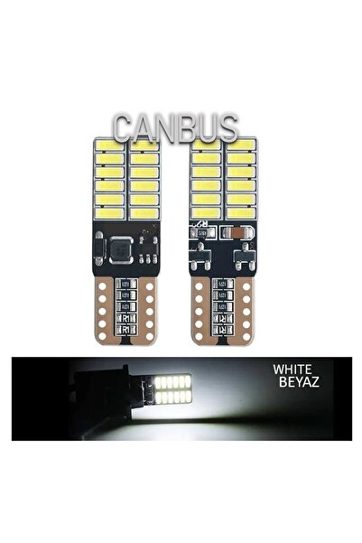 reyoto 2 Adet T10 W5W Led İç Aydınlatma Park Plaka Ampulü 12 Volt Beyaz