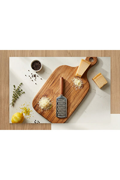 Premium Stainless Steel Hand Grater - Multipurpose Kitchen Grater with Wood Handle