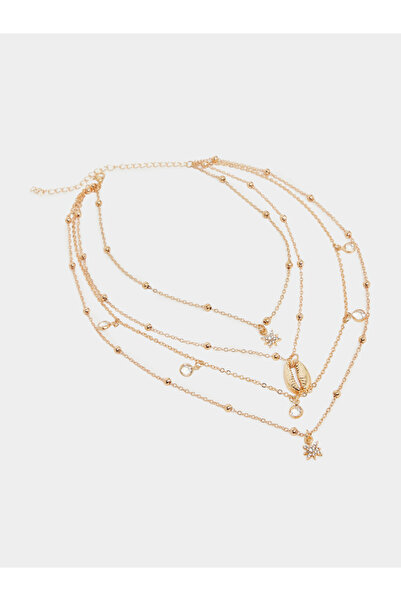 Styli Layered Chain Necklace with Charms