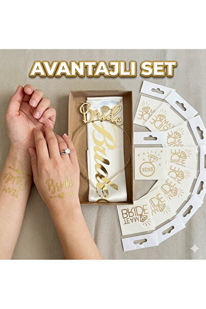 Dizayn Parti Evi DZYN Lüks Bride To Be Avantajlı Bekarlığa Veda Set - Metal G...