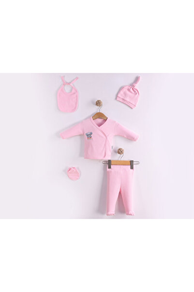 Rise Raba Elephant Embroidered 5-Piece Unisex Hospital Discharge Bodysuit Set
