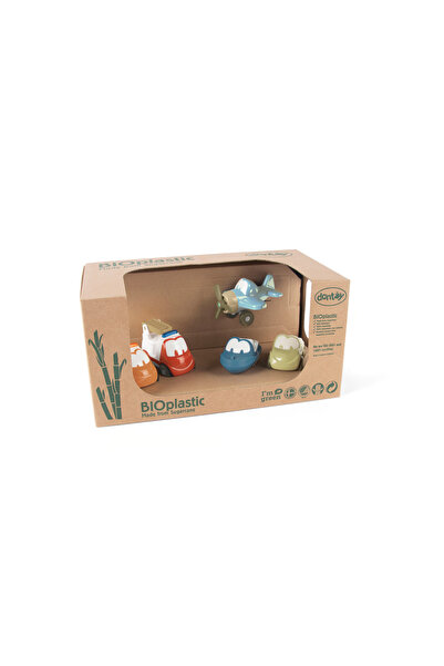 DANTOY Set 5 vehicule pentru copii "Funcars" din BIOplastic, 1+ ani