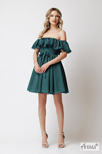 Artista Φόρεμα οργάντζα με ανοιχτούς ώμους