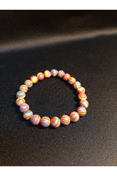 MRYart Rainbow Glass Bead Bracelet Multi Color