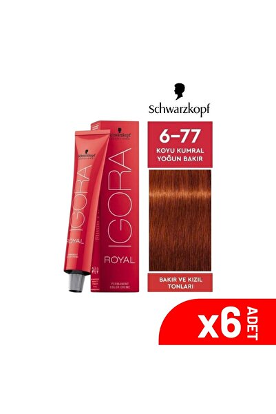 Igora Royal 6-77 Koyu Kumral Yoğun Bakır 60ML-6LI