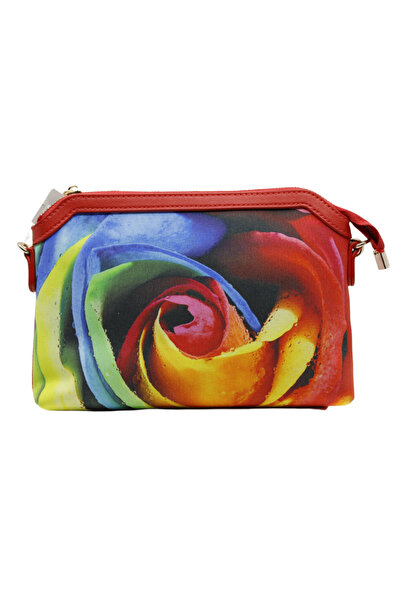 Bobo Γυναικεία τσάντα χειρός/ώμου από δέρμα με υφασμάτινο υλικό, Μοντέλο Ουρά...