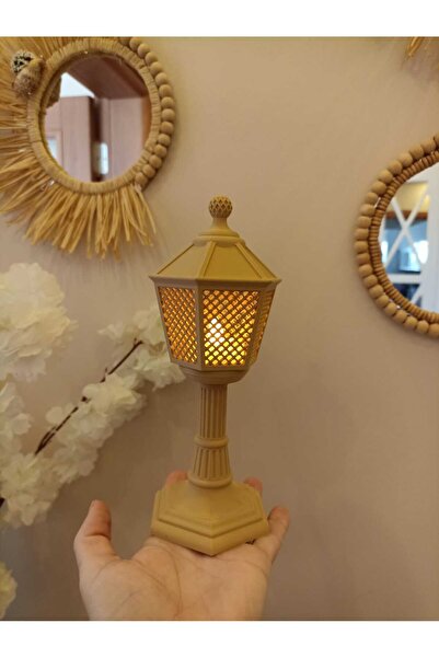 smilechild 21 CM Led Aydınlatmalı Dekoratif Fener Mumluk Dekorasyon PLASTİKTİ...