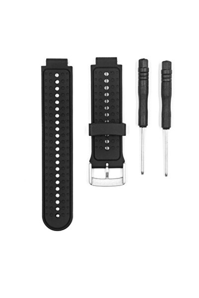 SILKASE GARMIN Ανθεκτικό Λουράκι Forerunner από Υγρή Σιλικόνη (15mm), Μαύρο