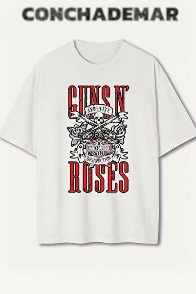 Vordevia Guns N' Roses με τύπωμα Premium oversized Βαμβάκι lu T-shirt