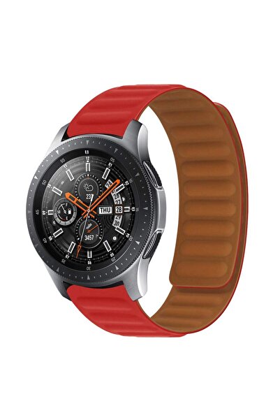 SILKASE Μαγνητικό Λουράκι Smartwatch (20mm), Κόκκινο/Καφέ