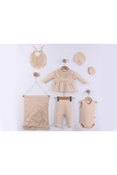 Rise Raba Ruffle Detailed 7-Piece Girls' Hospital Discharge Bodysuit Set