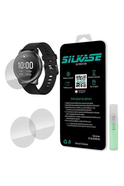 SILKASE Σετ 3 Ολόσωμων Μεμβρανών Σιλικόνης για Haylou Solar LS05 (45mm), Γυαλ...