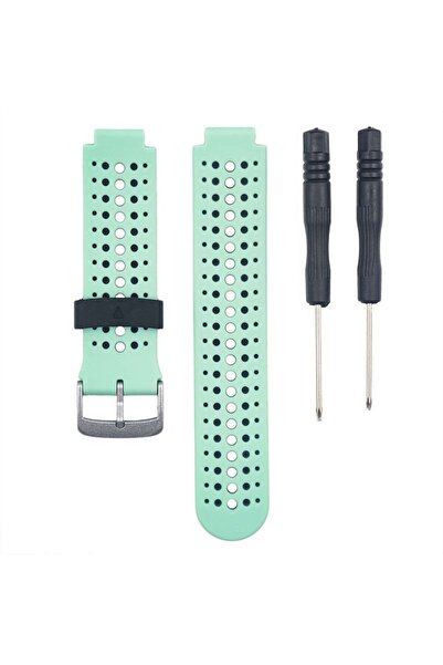 SILKASE Curea GARMIN Ανθεκτικό Υγρό Σιλικόνης Forerunner (15mm), Κυανό/Μαύρο