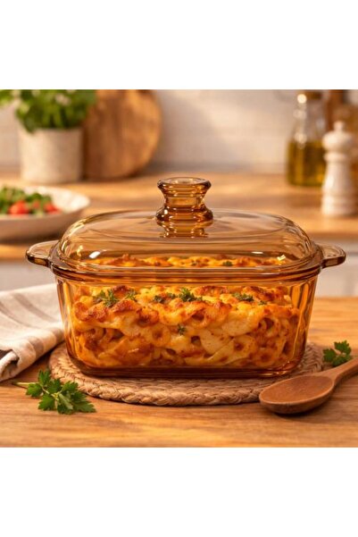 Generic High Quality Glass Pot with Amber Lid