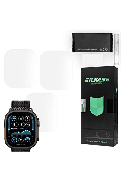 SILKASE Σετ 3 Φιλμ Σιλικόνης Πλήρους Κάλυψης Οθόνης για Apple Watch Ultra 3/2...