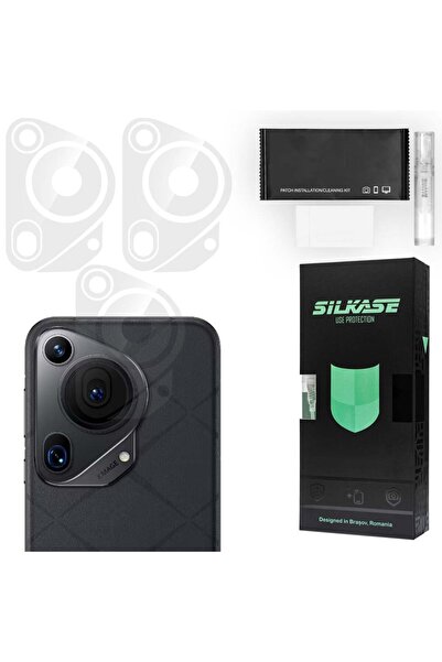 SILKASE Σετ 3 φύλλων προστασίας κάμερας από σιλικόνη για Huawei Pura 70 Ultra