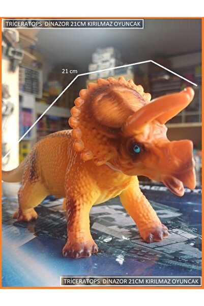 OYUNCAKSAHİLİ Triceratops Yeleli Dinazor Asla Kırılmaz Oyuncak 21cm Jurassic ...