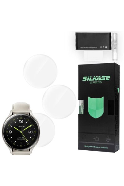 SILKASE Σετ 3 Φιλμ Σιλικόνης Πλήρους Κάλυψης Οθόνης για Xiaomi Watch 2 (46mm ...