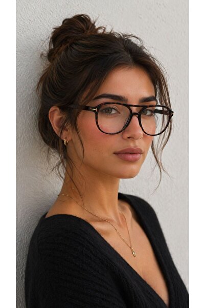 mirvia Women's Leopard Pattern Glasses |   Transparent Glass Blue Light Prote...