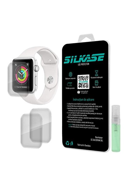 SILKASE Σετ 3 Φιλμ Σιλικόνης Πλήρους Κάλυψης Οθόνης για Apple Watch 38mm (Σει...
