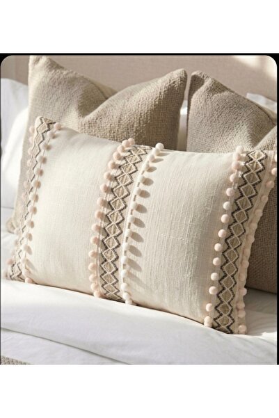 oiphome Κάλυμμα μαξιλαριού από ακατέργαστο λινό μποέμ νέο μοντέλο 30x50